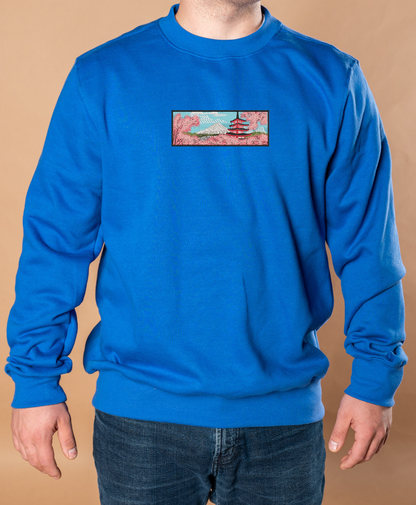 Sudadera Cuello Redondo Bordado - Monte Fuji